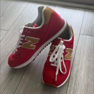 New Balance Red and Brown Athletic Shoes